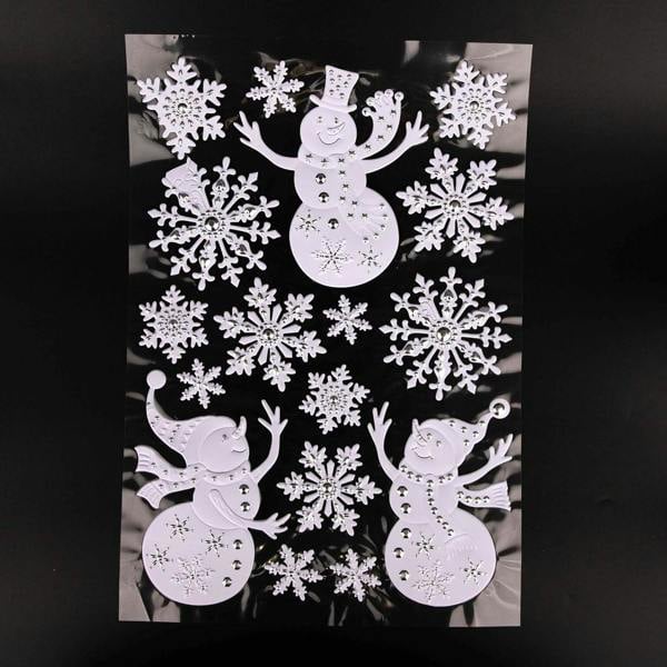 4 Pack 3D Christmas Window Stickers Snowy White and Silver Festive Scene Decorations image 6