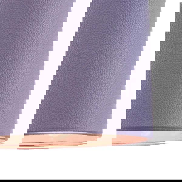 Classic Soft Lilac Faux Leather Lamp Shade with Inner Cotton Lining Image 5