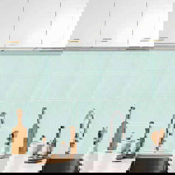 Light Sea Green Rectangular 3D Sticker Tile 12 x 12 inches / 30.5 x 30.5 cm - 6pcs in a pack