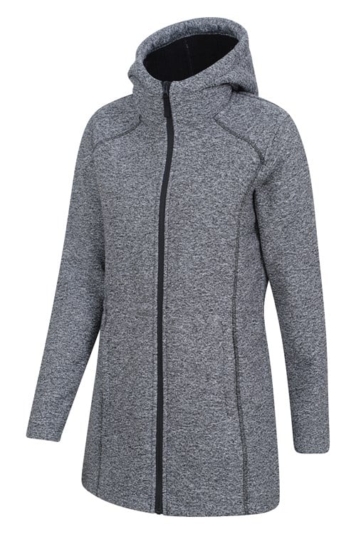 Mountain Warehouse Womens/Ladies Mallaig Longline Fleece Jacket - Black