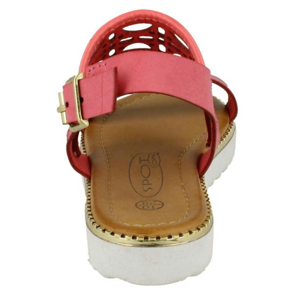 Spot On Girls Spot On Cut Out Ankle Strap Low Mules