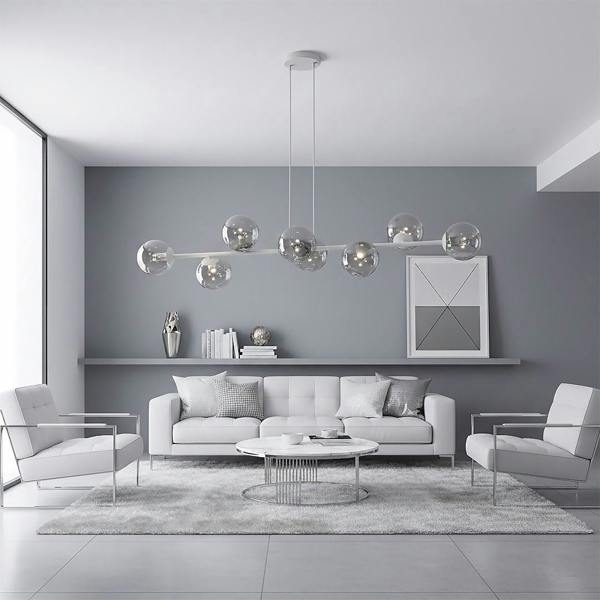 Emibig MAGNUS Pendant Lamp 8 x E14 Grey / Graphite