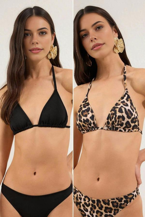 WOVCOR 2-Piece Triangle Covered Bikini Top