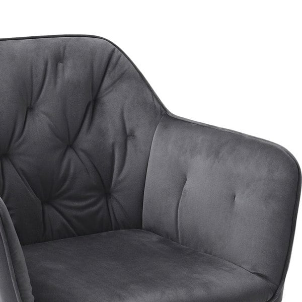 Stylish Gray Dining Chair with Gold Spray-Painted Legs and Velvet Upholstery Living and Home