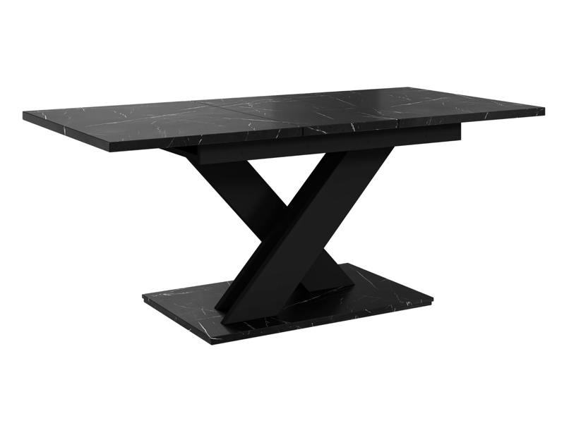 PHD Furniture BRONX Extendable Dining Table 140–180cm – Black Royal Marble Effect