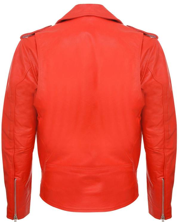 Infinity Leather Mens Leather Brando Biker Rock Motorcycle Hide Jacket