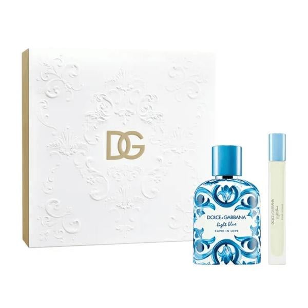 Dolce & Gabbana Men's Aftershave Dolce & Gabbana Light Blue Capri In Love for Men Eau de Parfum Gift Set (100ml) and Light Blue Eau de Toilette (10ml)