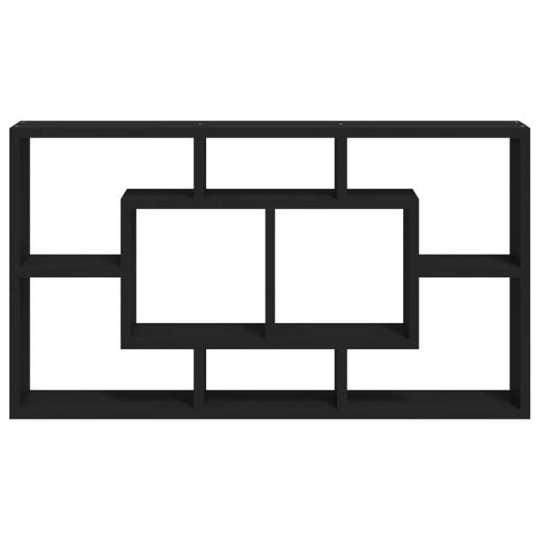 Berkfield Wall Display Shelf 8 Compartments Black