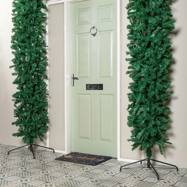 Samuel Alexander 8ft (2.55m) Samuel Alexander Double Door Plain Green Christmas Tree Arch with 2000 Tips