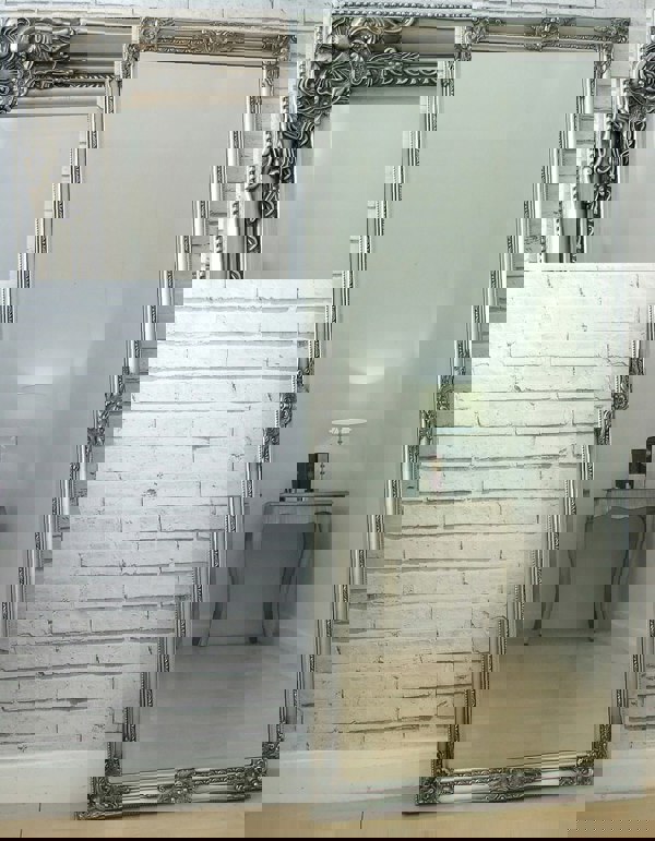 Exclusive Mirrors Eton Full Length Mirror Antique Silver 68cm x 158cm