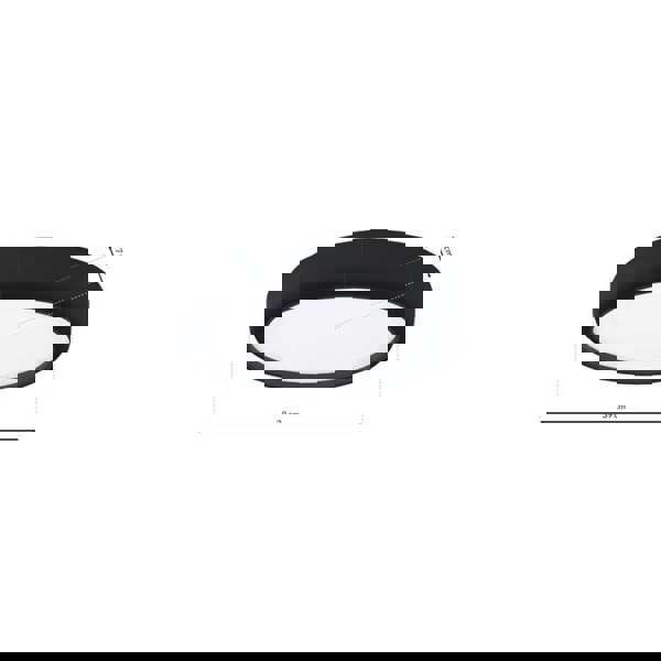 Milagro Gea Black LED Ceiling Lamp A Stylish Contemporary 39CM 36W Light With Remote Control And Low Energy Light Source