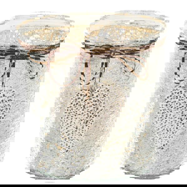 Hill Interiors Hammered Heart Charm Candle Holder - Silver - 