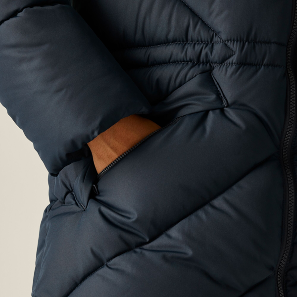 Regatta Womens Rusey Quilted Padded Jacket - Navy