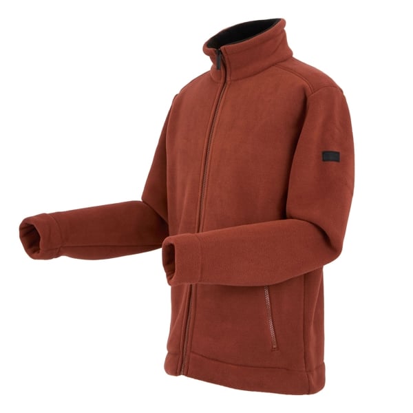 Regatta Mens Garrian II Full Zip Fleece Jacket - Burnt Henna / Black