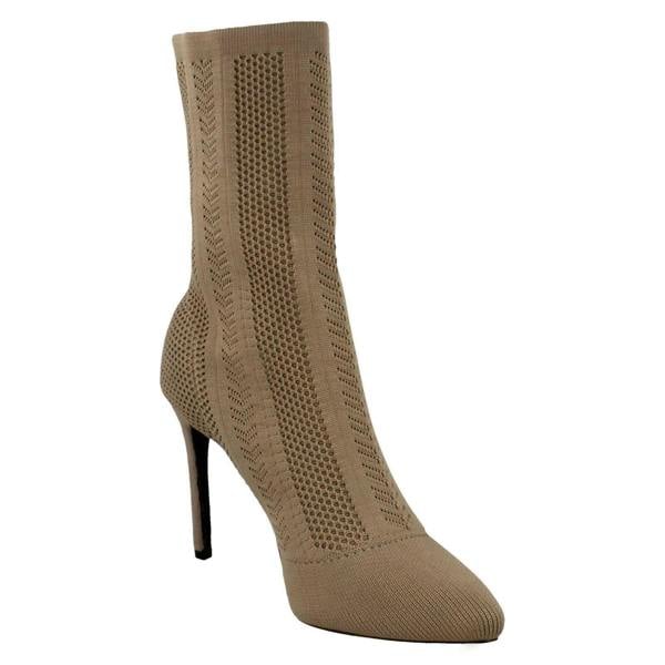 Anne Michelle Ladies Anne Michelle High Heel Knitted Calf Boots
