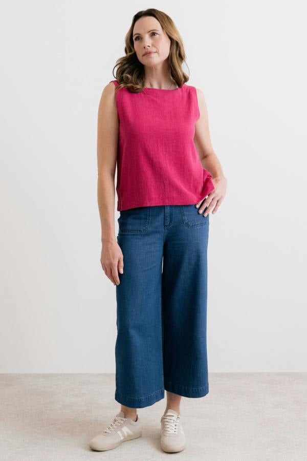 Lily & Me Allium Two Way Button Through Vest Boysenberry