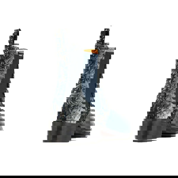 Embassy London Mamacita - Silver Blue - Women's almond toe chelsea boot with wingtip brogue detail