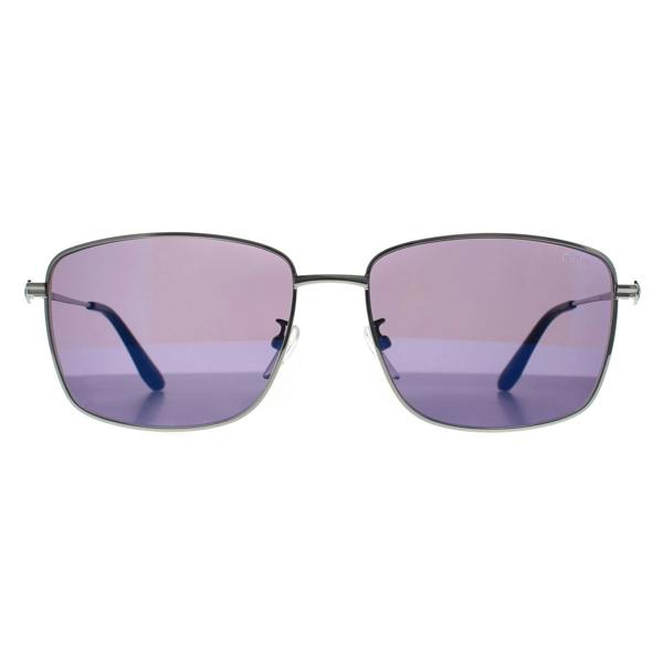 BMW Sunglasses BW0027-H 16X Shiny Palladium Blue Mirror