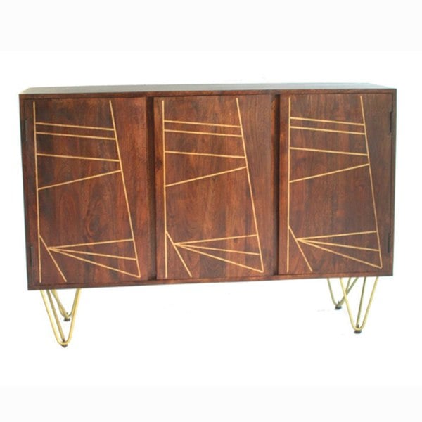 IH Design Large Sideboard with 3 Doors Bishop Dark Mango