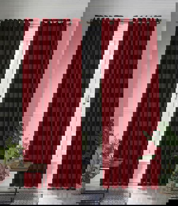 Luxury Living Linen Look Ring Top Blackout Curtains