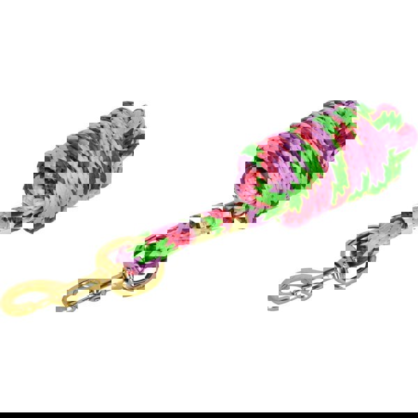 Shires Topaz Horse Lead Rope - Purple/Lime Green/Pink
