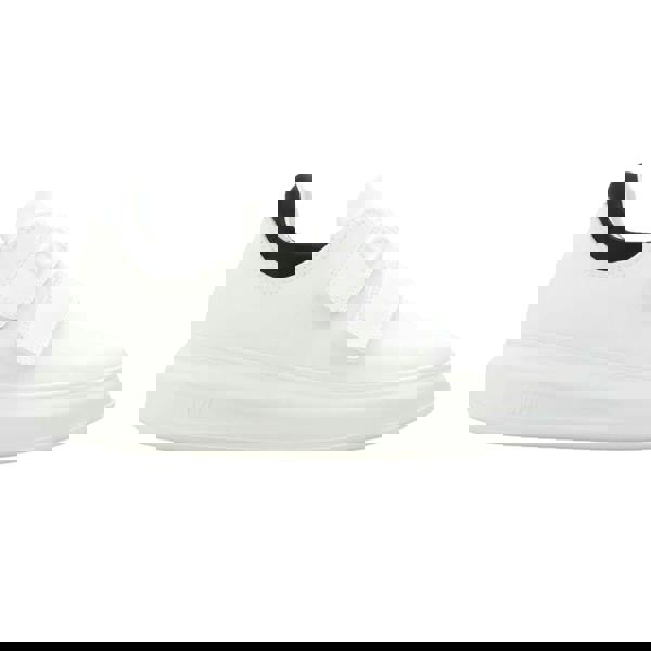 DKNY Womens/Ladies Jamiah Leather Hook and Loop Trainers - White/Black - 