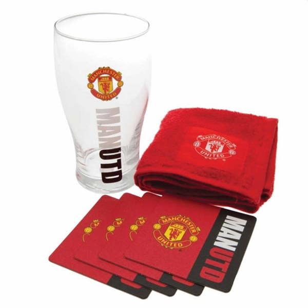 Manchester United FC Word Mark Mini Bar Set, Gift Sets, Sports, Gift