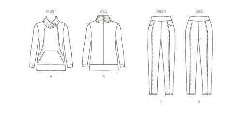 New Look Sewing Pattern 6771, Tops, Sweaters, Trousers for Women, A (XS-S-M-L-XL-XXL) - Easy