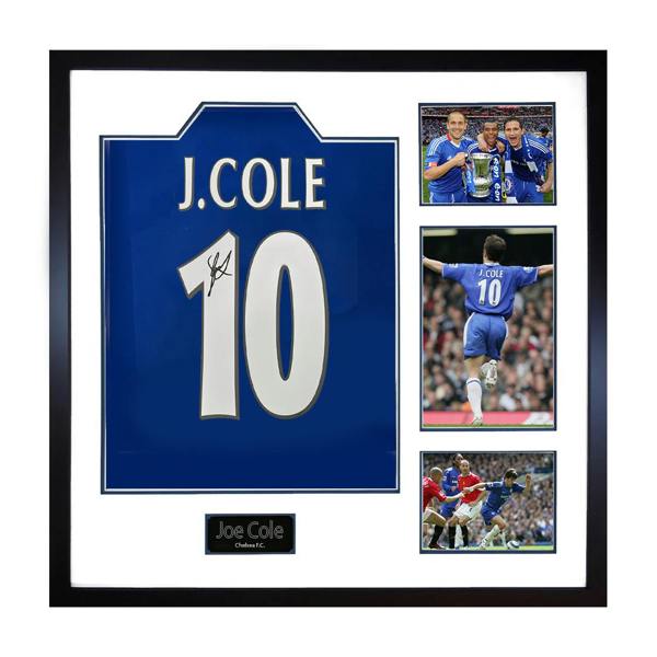 Joe Cole Signed Chelsea Shirt Elite Frame