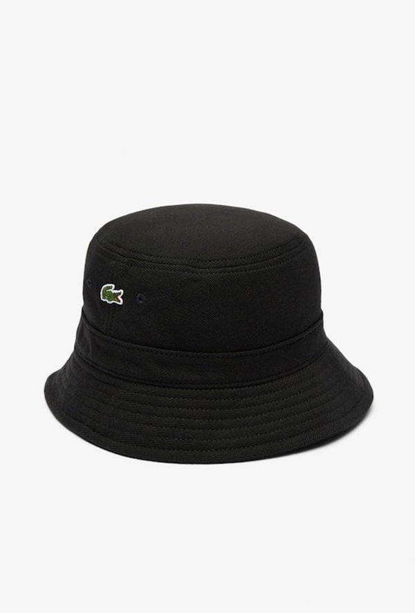 Lacoste Men's Pique Bucket Hat - Black