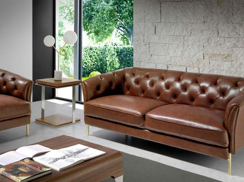 Angel Cerdá Square corner table walnut and chrome-plated steel 2038