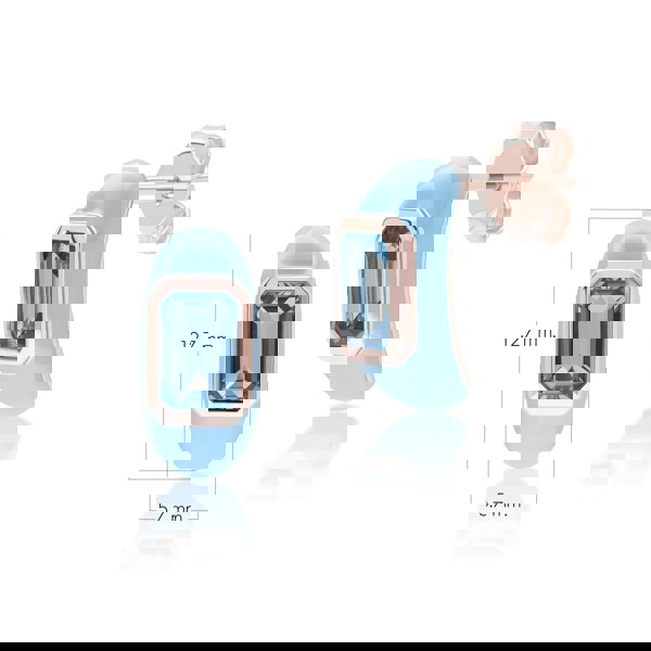 Gemondo Siberian Waltz Blue Enamel & Octagon Sky Blue Topaz Half Hoop Earrings In Rose Gold Vermeil