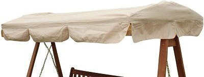Spare Canopy for 2 Seater Garden Swing Seat or Hammock in Choice of Colours, 180gsm Polyester Shower-Proof Replacement Cover - Black