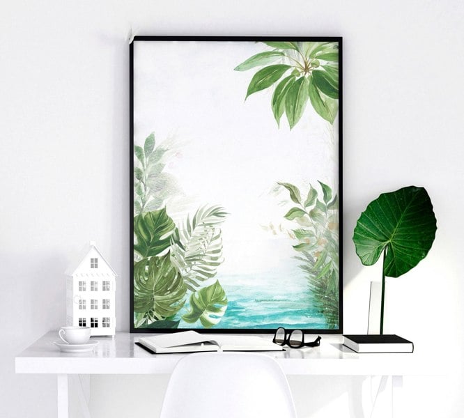 Art for office walls | set of 3 Tropical wall art prints