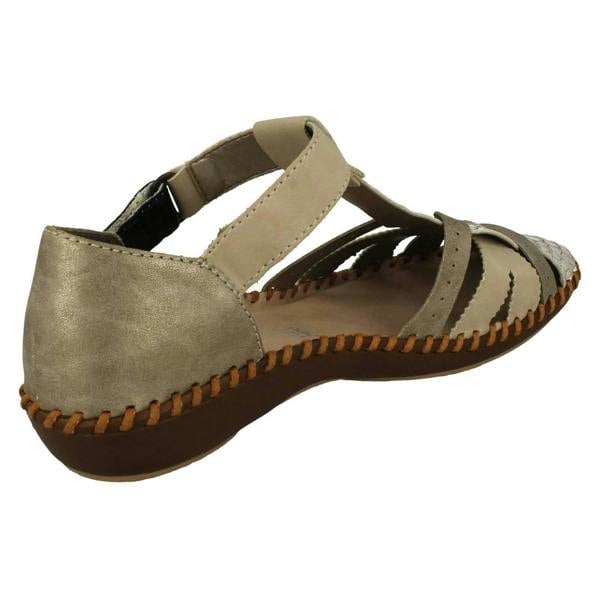 Rieker Ladies Rieker Cut Out Detailed T-Bar Summer Shoes M1650