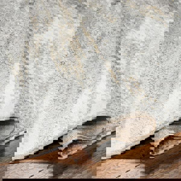 Livabliss San Francisco-Abstract Grey Yellow Ivory Modern Marble Rug