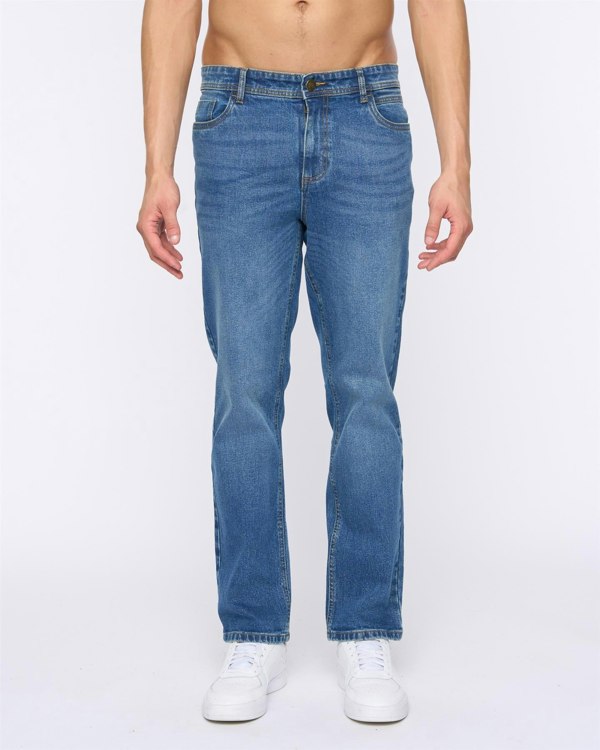 Duck and Cover Hydras Straight Leg Jeans Mid Wash