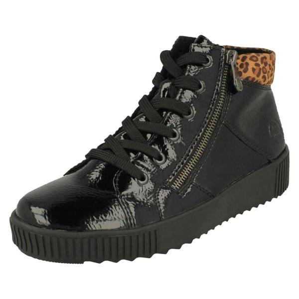 Rieker Ladies Rieker Patterned Cuff Detailed Ankle Boots M6434
