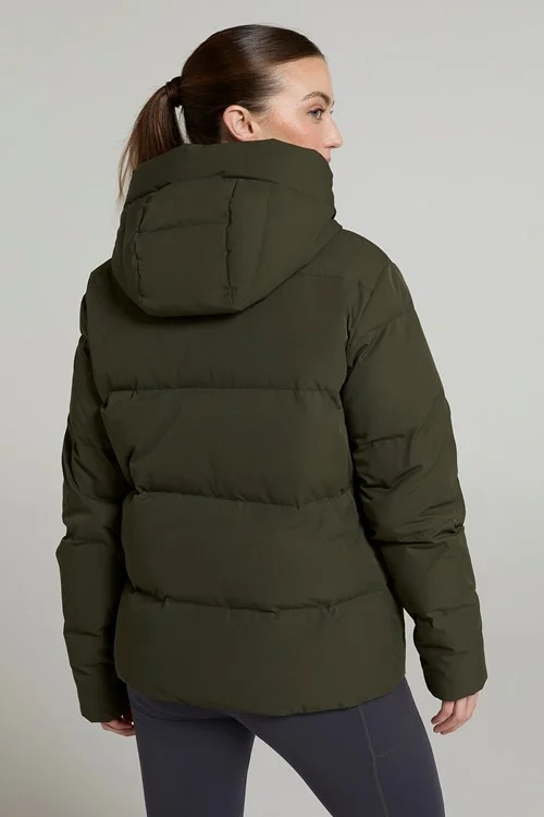 Mountain Warehouse Womens/Ladies Cosy Extreme Short Down Jacket - Khaki Green