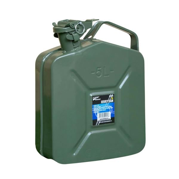 Samuel Alexander 5 Litre Metal Jerry Can for Fuel with Leak Proof Bayonet Closure
