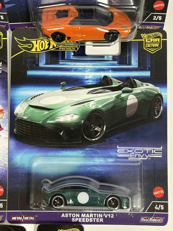 Hot Wheels Exotic Envy Real Riders Set Of 5 Model Cars 1:64 FPY86