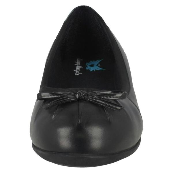 Start-rite Girls Angry Angels By Startrite Bow Trim School Shoes Ballerina