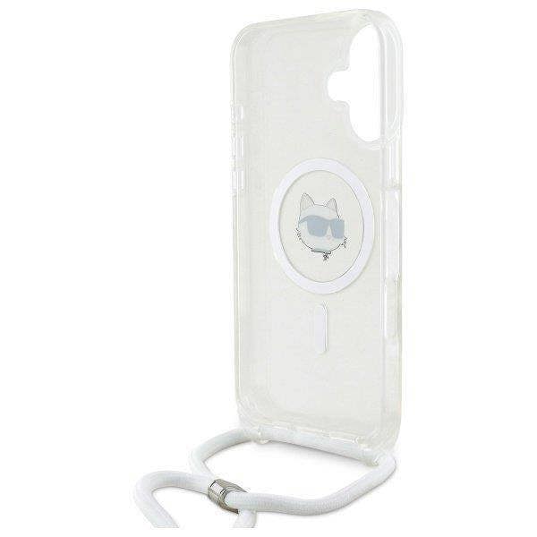 Karl Lagerfeld Crossbody IML Choupette Head Case with MagSafe for iPhone 16 6.1" Clear - KLHMP16SHCCHNT