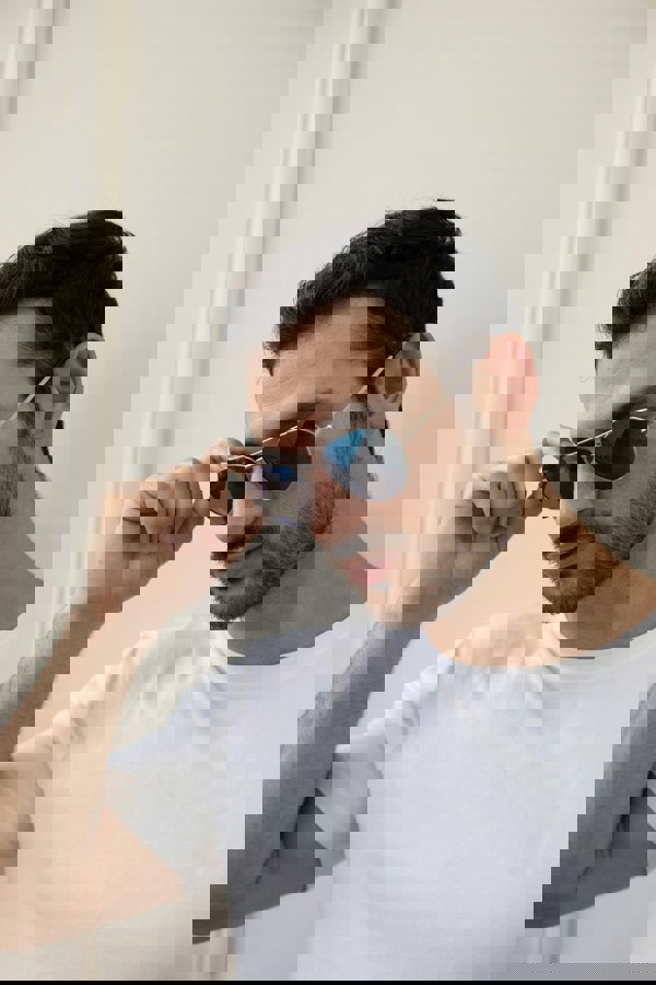 SVNX Aviator Sunglasses With Mirror Lenses