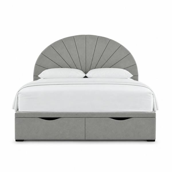 Great British Beds Rome Divan Ottoman Bed - Silver Plush