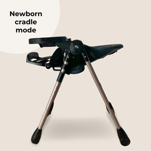 My Babiie MBHC9 Luxe Highchair from Birth - Rose Gold Black