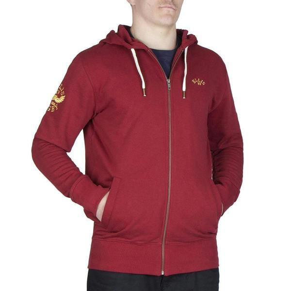 Ellis-Rugby-Red-Hoodie-Full-Zip-Neck-Model