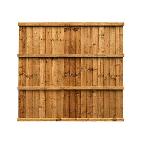 Snowdon Timber Treated Brown Feather Edge Fence Panel (W) 1828mm (H) 1500mm