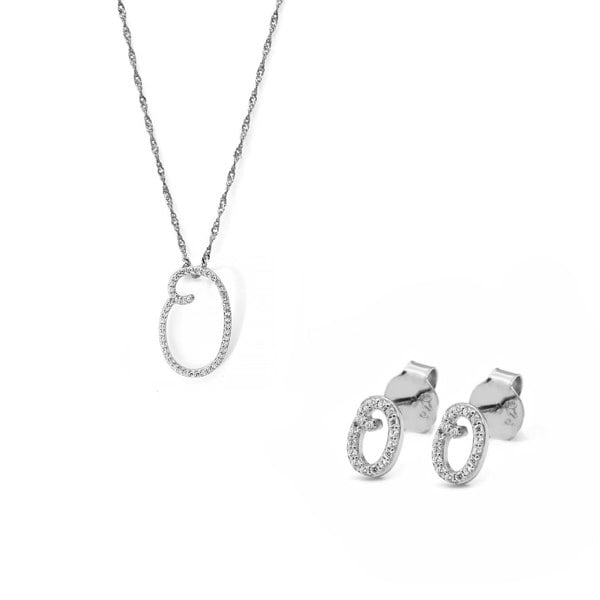 Say It With Luxe Initial Gift Set - Sterling Silver