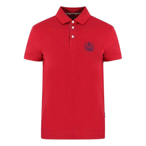 Aquascutum Mens Aldis Polo Shirt - Red - 